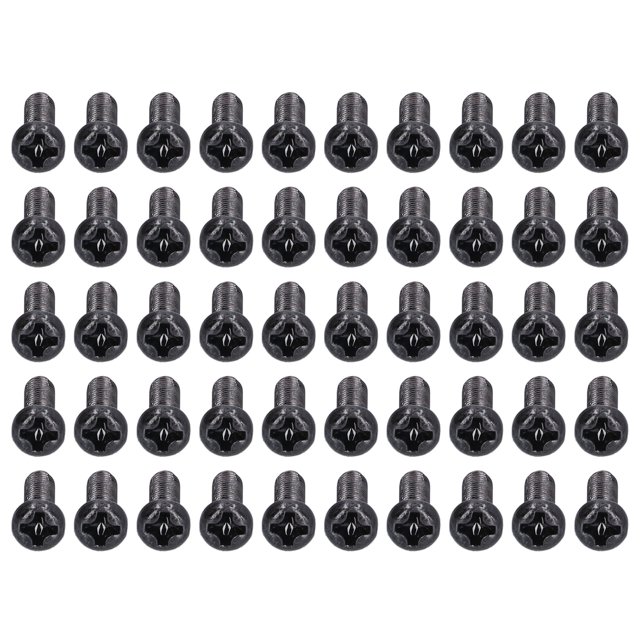 Pan Machine Fastener Din 7985 50pcs DIN 7985 Steel Pan Head Machine Screw Fully Threaded Black Zinc Plated Fastener