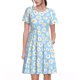 thumbnail image 1 of Balery Floral Daisy Vestidos sueltos de manga corta para mujer, vestidos de verano 2025, vestidos casuales de corte A con vuelo., 1 of 6