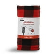 Sunbeam Fleece Electric Heated Throw Blanket, Red and Black Buffalo