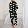 thumbnail image 6 of Goofa Swan And Dragonflies Printed Women’s 2 Piece Pajama Set Super,Pajamas Women's Long Sleeve Sleepwear Soft Button Down Loungewear Pjs Lounge Set Nightwear-Medium, 6 of 9