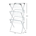 thumbnail image 3 of Perchero de Metal para Colgar Ropa (Plateado) de 3 Niveles portátil para Trajes de baño, Toallas, Camisas, Pantalones y Accesorios | Perchero Plegable con 18 Varillas, 3 of 4