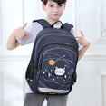 thumbnail image 6 of FORMRS Unisex School Backpack 17" Student Travel Bag with Laptop Compartment, White Cat Planet, 6 of 7