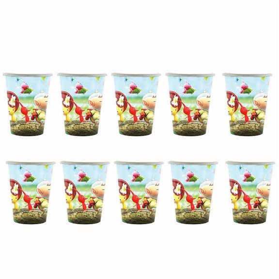 Pikmin Party Supplies Cups Birthday Tableware Disposable Paper Mouthwash Drinking Cups