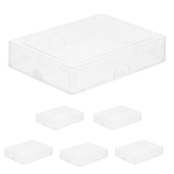 6 Pcs Playing Card Boxes Empty Plastic Storage Box Cards Holder Organizer Clear Card Deck Cases For Gaming Cards Pokers Cards And Sleeved Cards