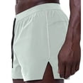 thumbnail image 4 of Ceisia Men's Quick Dry Fitness Training Shorts 5 Inch Athletic Running Shorts with Back Zipper Pocket and Split Hem Green S Gifts, 4 of 6