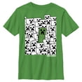 thumbnail image 1 of Boy's Minecraft Stand Out Creeper White  T-Shirt - Kelly Green - Small, 1 of 3