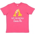 thumbnail image 3 of Inktastic Grandma Loves Me Girls Giraffe Granddaughter Youth T-Shirt, 3 of 5