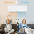 thumbnail image 4 of Cooper & Hunter 28000 BTU 230V Wall Mounted Dual 2 Zone Mini Split Heat Pump Air Conditioner 12K + 18K BTU Cover 1550 Sq Ft WiFi, 4 of 11