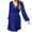 Blue, variant on BangWanChi Black Dresses for Women Women's Fashion Solid Color Sequin Lantern Sleeve V-Neck Belt Sequin Dress Long Sleeve V-Neck Dresses