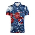 thumbnail image 3 of Qiopertar Liquidation à Moins de 5$ Chemise à Manches Courtes Imprimée pour Hommes Col Rabattu en Liquidation Offres d'Accès Anticipé, 3 of 4