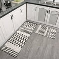 thumbnail image 4 of Transform Your Kitchen with Black Boho Kitchen Rug Set - Non-Slip, Washable Kitchen Mats, 2 Piece, Perfectly Designed for Floors, 4 of 7