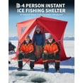 thumbnail image 5 of Ladcaser Insulated Ice Fishing Shelter 3-4 Person, Quick Setup Portable Hub Tent, Windproof Thermal Shanty for Winter Ice Fishing with Carry Bag, 5 of 7