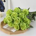 thumbnail image 3 of 12 piezas de rosas de oro artificiales flores de seda de tallo largo flor de oro falso para la decoración de la boda del hogar (oro) Namotu CZJJ-YX180-3, 3 of 6