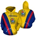 thumbnail image 3 of Sudadera con cremallera y estampado 3D de la bandera de Venezuela para hombre, sudaderas con emblema nacional, sudaderas holgadas de moda para deportes callejeros, 3 of 5
