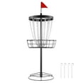 thumbnail image 4 of KFFKFF 24 Chain Disc Portable Disc Golf Basket Catcher Hole Practice Black, 4 of 9