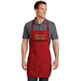 thumbnail image 2 of Personalized Apron Add a Name Embroidered Design Add Your Own Name Full-Length Apron with Two Pockets 22"(W) x 30"(L) (Red), 2 of 4