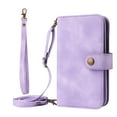 thumbnail image 2 of for Samsung Galaxy A53 5G Wallet Case, [Card Slots] PU Leather ID Credit Holder Folio Flip Kickstand Magnetic Clasp Phone Cover & Lanyard & Shoulder Strap for Samsung Galaxy A53, Purple, 2 of 8