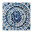 thumbnail image 4 of Acheng Blue and White Circular Design Square Tablecloth for Outdoor Picnic Camping and Indoor Kitchen Dining Party 100% Polyester Fiber 52*52, 4 of 8