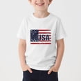 thumbnail image 2 of NAISIBABY 4th of July Tee for Boys, Short Sleeve Casual Summer Crewneck Kids Patriotic T-Shirt White Size 14, 2 of 5