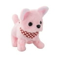 thumbnail image 3 of Walking Plush Dog Toy Electronic Pet with Realistic Motion Sound and Light Effects, Soft Plush Interactive Companion, 6.7x6.3x3.5 Inch Portable Novelty Gift for Animal Lovers, Pink, 3 of 8
