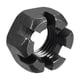 thumbnail image 5 of Tuerca hexagonal ranurada M10x1.25mm, tuerca hexagonal de acero al carbono grado 4.8, negra, paquete de 12, 5 of 6
