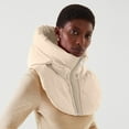 thumbnail image 2 of WZXFASHION Detachable Hooded Collar Quilted Vest Fake Collar Layering Piece for Women S/M 228g, 2 of 9