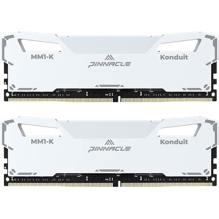 Timetec Pinnacle Konduit 32GB KIT(2x16GB) DDR4 3200MHz PC4-25600 CL16-20-20-40 XMP2.0 Overclocking 1.35V Dual Rank Compatible for AMD and Intel Desktop Gaming PC Memory Module - White