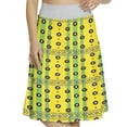 thumbnail image 1 of Women's Ethnic Vintage Geometric A-line Printed Skirt Casual Wear, S, Yellow Fern Green White, by Ambesonne, 1 of 6