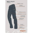 thumbnail image 3 of Dovetail Workwear Britt Utility, Straight Leg Fit, Cargo Pants for Women, Natural Canvas, 3 of 3
