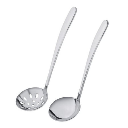 

Stainless Steel Colander Soup Ladle Hot Pot Cookware Pack of 2 S