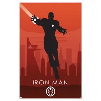 Marvel Heroic Silhouette - Iron Man Wall Poster, 14.725" x 22.375", Framed