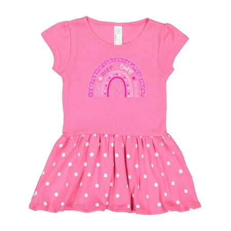 

Inktastic Breast Cancer Awareness Rainbow Fight Hope Cure Survive Gift Toddler Girl Dress
