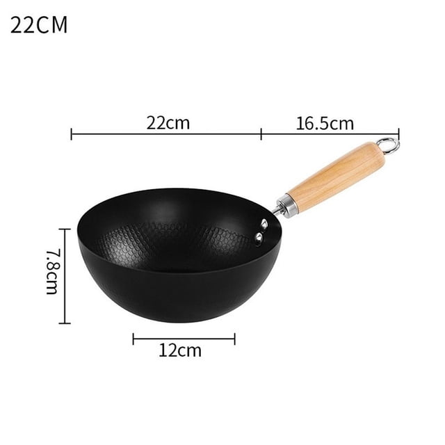 Non-stick Frying Pan for Flat Bottom Wok Iron Pots Kitchen Cookware 18-28CM
