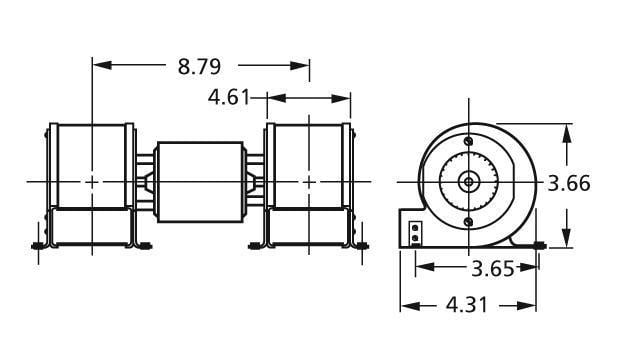 Fasco A125 Dual Centrifugal Blower Motor 125 CFM