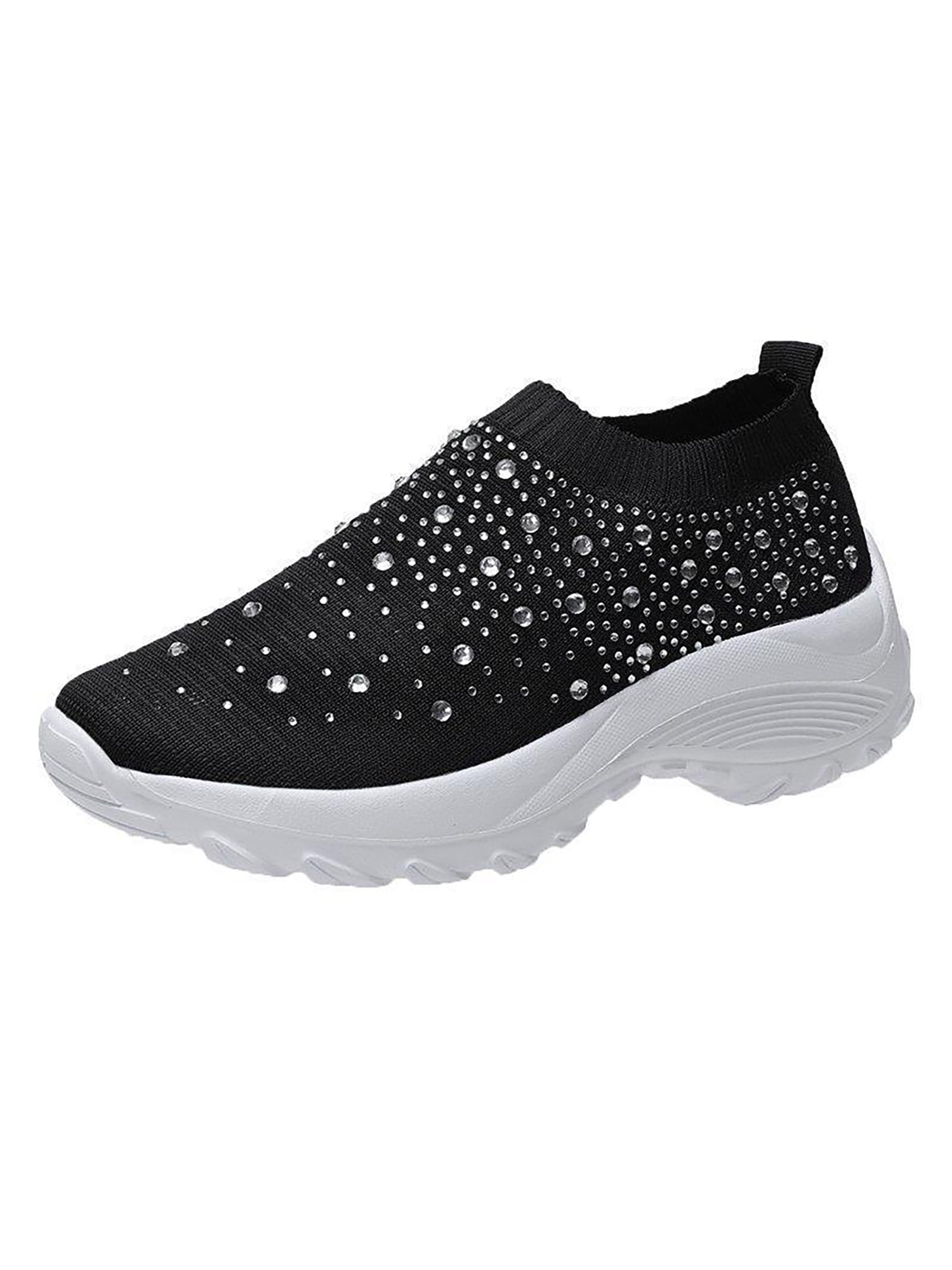 Gomelly Womens Casual Shoes Comfort Sneakers Slip On Flats Lightweight Walking Shoe Women Sneaker Black 5.5 - Walmart.com