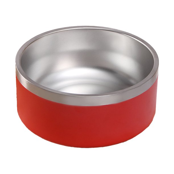 Cuenco para perros: acero inoxidable de 42 onzas, parte inferior de goma antideslizante, duradero, comida y agua para mascotas, alimento para gatos MFZFUKR CPB-DE-SSW2035-1