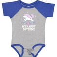 thumbnail image 3 of Inktastic My Nanny Loves Me Girl Unicorn Girls Baby Bodysuit, 3 of 5