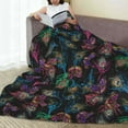 thumbnail image 6 of Honeii Feathers And Butterflies Print Fleece Blanket - Throw Blanket for Bed, Sofa, Couch, Camping, and Travel , Microplush Ultra Soft Warm Blanket-40"x30", 6 of 7