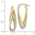 thumbnail image 3 of Leslie's Real 10kt Two-tone Polished Twisted Hoop EarRings; for Adults and Teens, 3 of 3