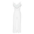 thumbnail image 6 of Hvyesh Jumpsuit for Women Dressy Lace Jumpsuits Formal Party Rompers Jumpsuits Elegant V Neck Strappy Jumper, 6 of 10