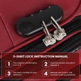 thumbnail image 6 of 20" Softside Carry-On Luggage Lightweight Expandable Suitcase with Spinner Wheels & Front Pocket,Red - WD1622, 6 of 11