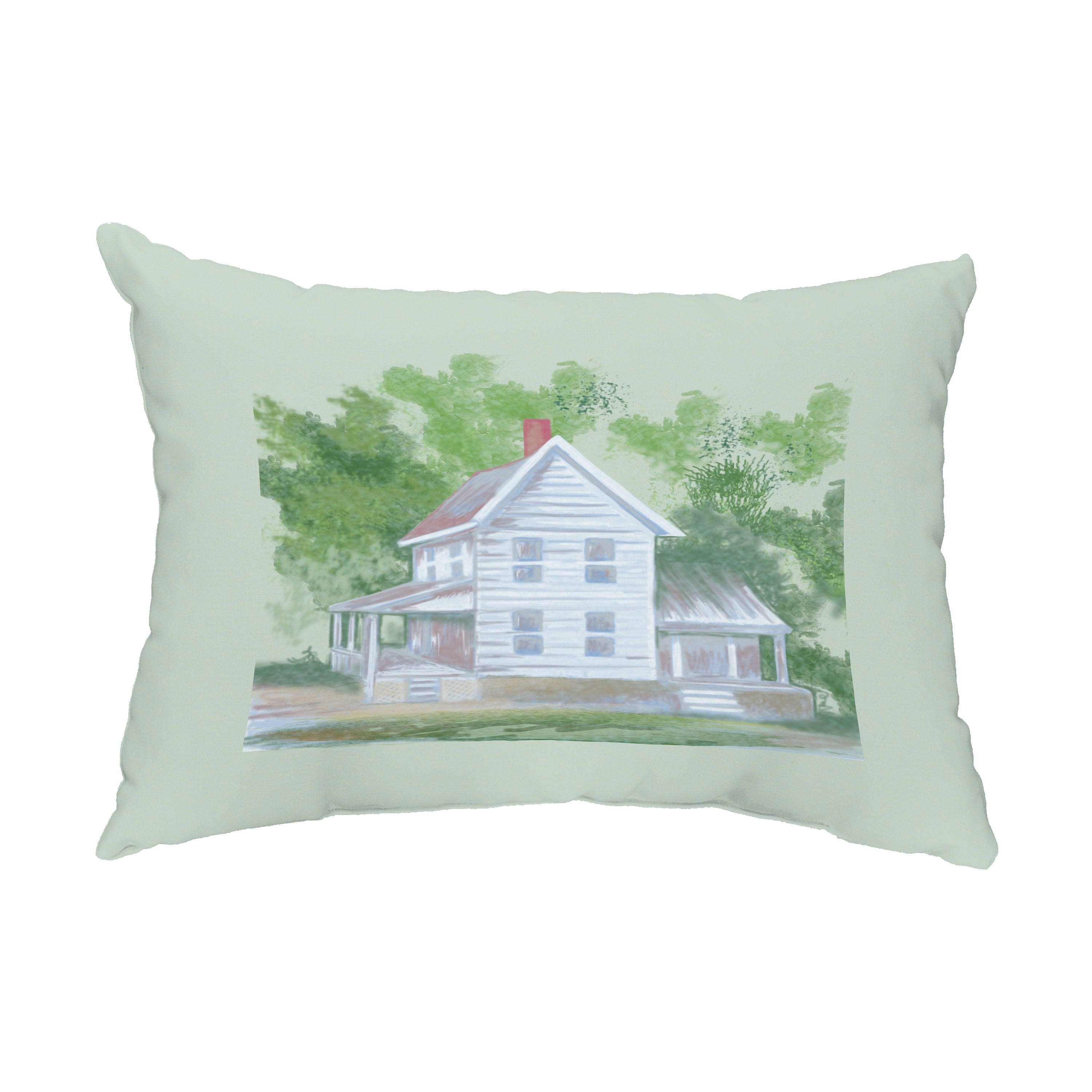 Simply Daisy, 14" x 20" Farmhouse Green Abstract Decorative Outdoor