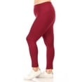 thumbnail image 4 of Moa Collection Women's Plus Size Solid High Waist Full Length Female Leggings(Pack of 2), 4 of 7
