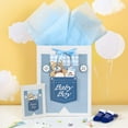 thumbnail image 3 of Baby Boy Gift Bag with Tissue Paper and Greeting Card for Baby Shower, New Parents, and More - 16.5" x 12.6" x 5.7", 1 Pcs, 3 of 8