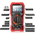 thumbnail image 3 of Digital Multimeter Sz06,Ac/Dc Voltage,Current,Resistance,Diode&Continuity Tester Gray, 3 of 10