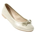 thumbnail image 2 of Zapato Flats Balerina Casual Niña Mujer T-24 Color Oro Inglés 1211 Kuali Shoes Piso Comodos, 2 of 5