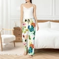 thumbnail image 4 of Pofeuu Floral Vintage Print Women's Fashion Pajama Pants with Pockets Comfy Drawstring Sleep Lounge Bottoms-Medium, 4 of 6