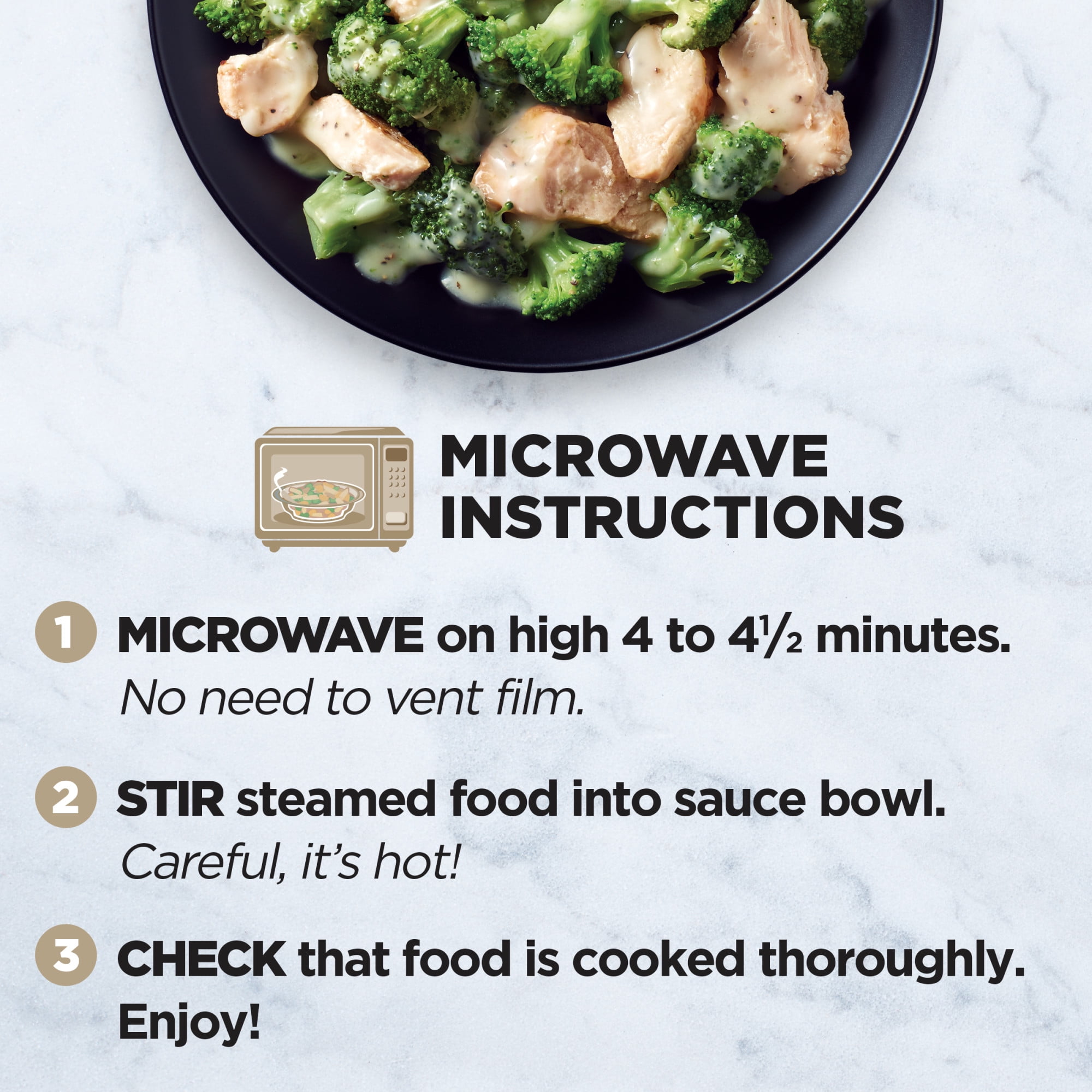 Healthy Choice Simply Steamers Grilled Chicken & Broccoli Alfredo, High Protein Frozen Meal, 9.15 oz. Bowl