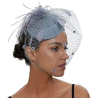 Ladies 1920s Fascinator Hats Mesh Veil 