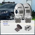 thumbnail image 3 of AutoShack Front Vented Drilled & Slotted Silver Zinc Coated Brake Rotors + Premium Ceramic Pads + Calipers 8-PC Brake Kit Replacement for 2006-2011 Chevrolet HHR SilverShield Pro 10.85" (275.7 mm), 3 of 5